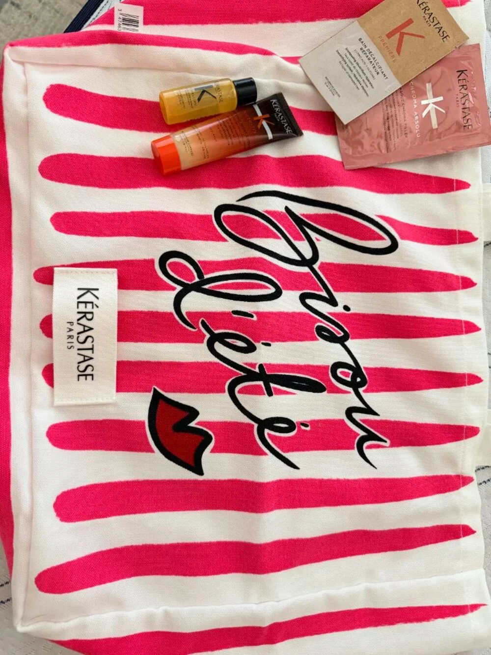 Kerastase Tote Bag and Bundle of Travel-Sized Hair Care Products - NWT